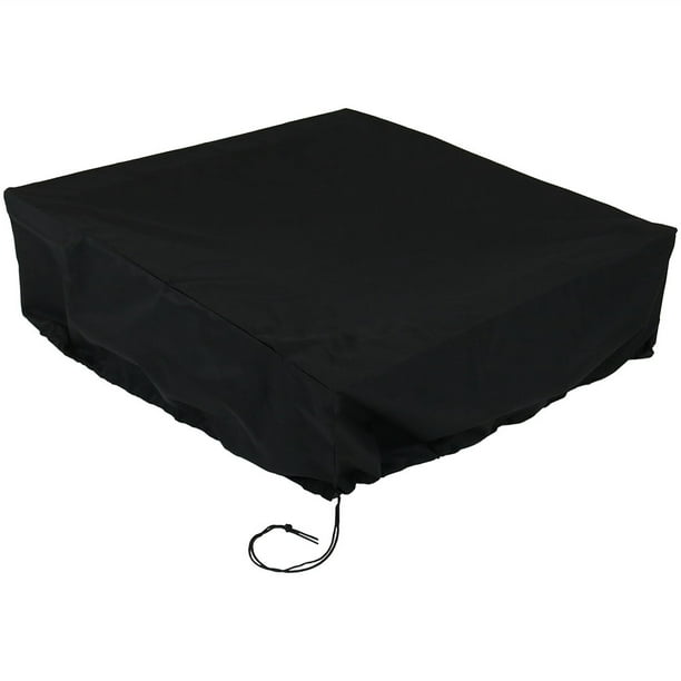 Waterproof Sunnydaze Outdoor Fire Pit Cover Heavy Duty 36 Inch Square Black